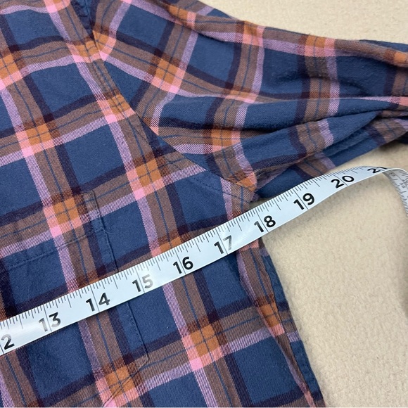 Bonobos Shirt Mens Small Short Blue Check Flannel Casual Button Up Long Sleeve - Picture 5 of 9